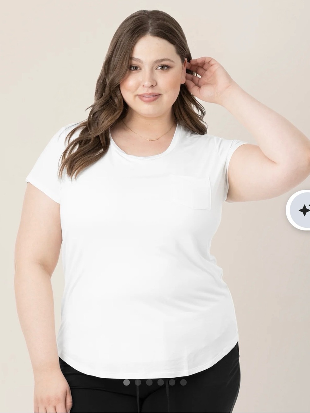 Kindred Bravely Everyday Maternity & Nursing Tee Size Large in White